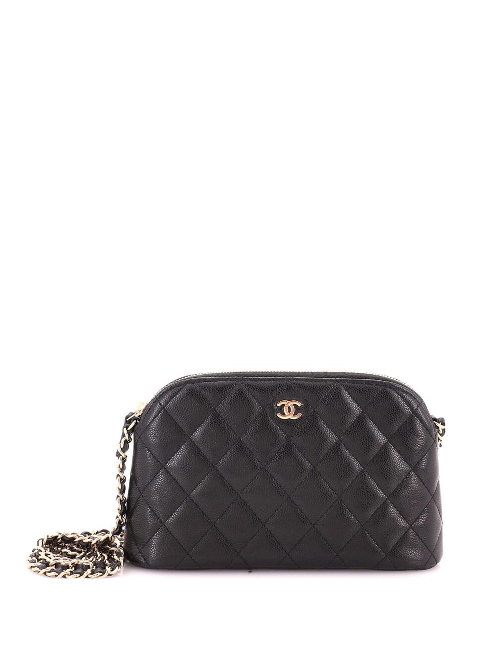 Chanel Cc Dome Zip Clutch With Chain #343023C44B